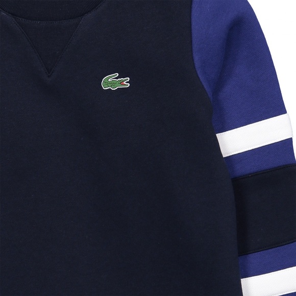 Lacoste Kids Sweatshirt in Navy and Royal Blue Size 8 - Picture 2 of 5